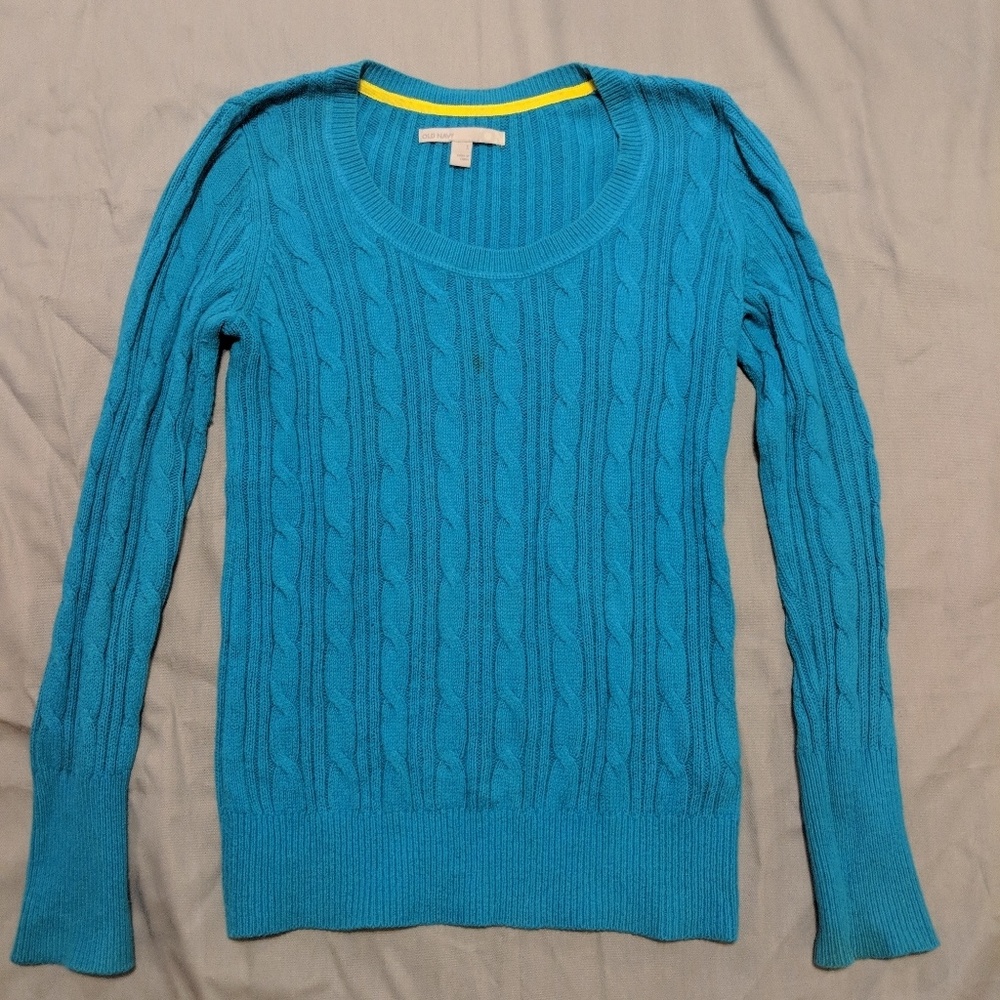 Blue Corded Sweater